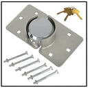 VAN HIGH SECURITY PADLOCK & HASP SET DOOR 75mm + NUTS BOLTS FIXINGS