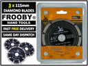 3 x 4.5" 115mm DIAMOND CUTTING DISC