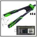 13" HEAVY DUTY RIVET GUN + 320 RIVETS 3 HEAD NOZZLES