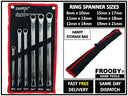 6PC PRO EXTRA LONG DOUBLE RING SPANNER SET 8mm-21mm