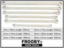 6PC PRO EXTRA LONG DOUBLE RING SPANNER SET 8mm-21mm