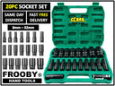 Deep Impact Socket Set 1/2 Inch Drive 20Pcs Metric 8-32mm