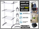 Foldable Extra Large 4 Tier Indoor Outdoor Clothes Airer