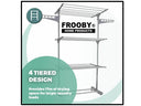 Foldable Extra Large 4 Tier Indoor Outdoor Clothes Airer