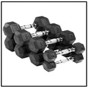 Hex Dumbbells Set Pair Iron Hand Weights Gym 36-6