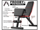 Foldable Gym Weight Bench 7 Incline Adjustable 36-8