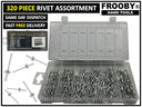 13" HEAVY DUTY RIVET GUN + 320 RIVETS 3 HEAD NOZZLES