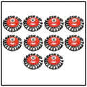 10 x ANGLE GRINDER FLAT TWIST KNOT WIRE M14 4.5"/115mm 3-7