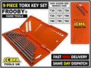 9PC Offset Long Hollow End Torx Key Set