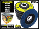 Flap Discs 115mm Sanding Discs 40 60 80 120 Grit 4.5" Mix